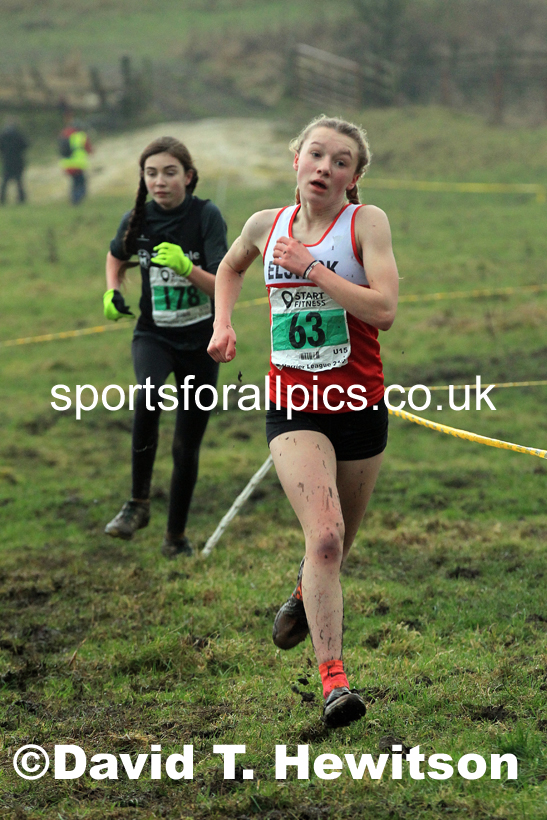 Girls under-15s 2022 North Eastern Harrier League, Thornley Farm, Peterlee, County Durham. Photo: David T. Hewitson/Sports for All Pics